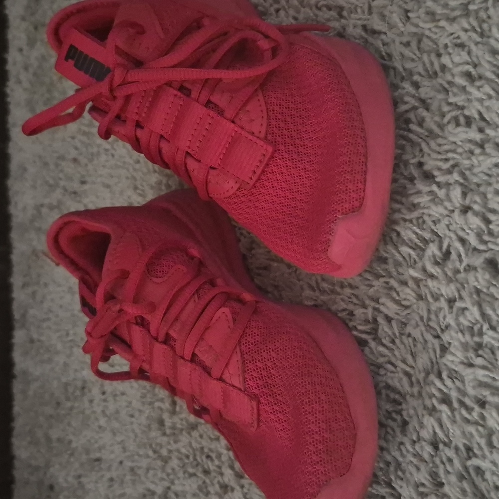 Red PUMA sneakers